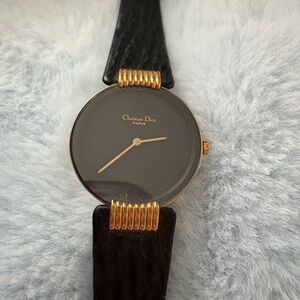 Christian Dior Bagheera Women's Watch with Black Dial and Gold Details